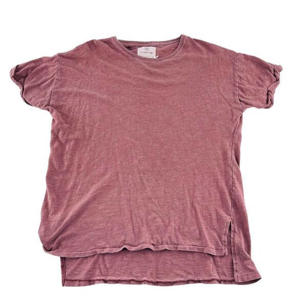 Casual Rose Pink Short Sleeve T-Shirt By Est: Ninety One Size S/P - Picture 1 of 5